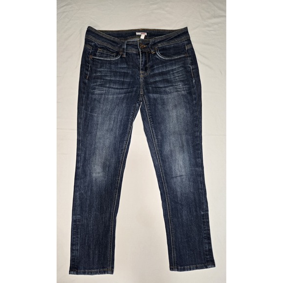 BONGO Denim - Bongo Jeans Sz 7 Womens Blue Vtg Straight Leg Low Rise Minimalist Plain Stretch